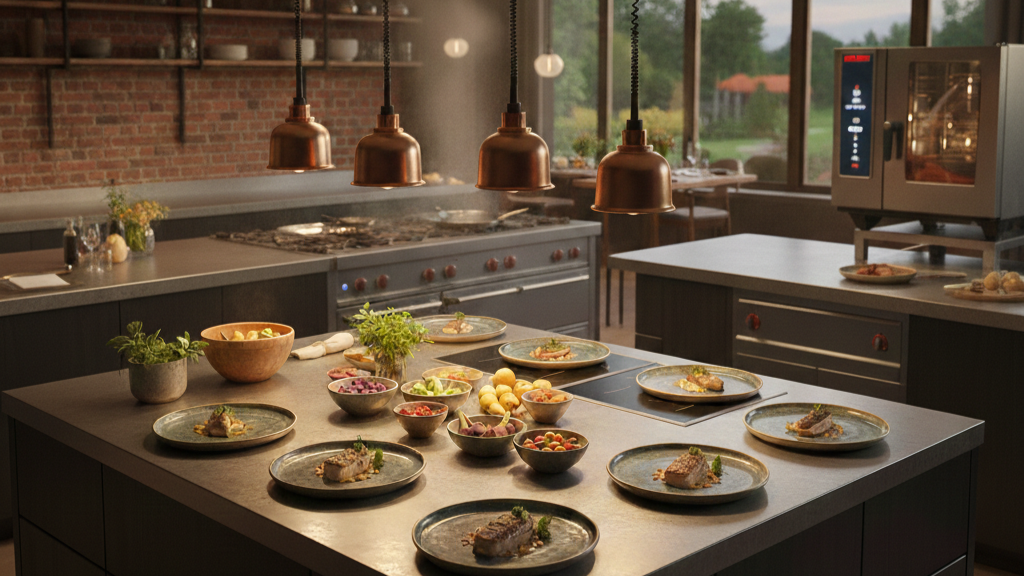 Cozinha projetada para excelência gastronômica e experiências memoráveis.